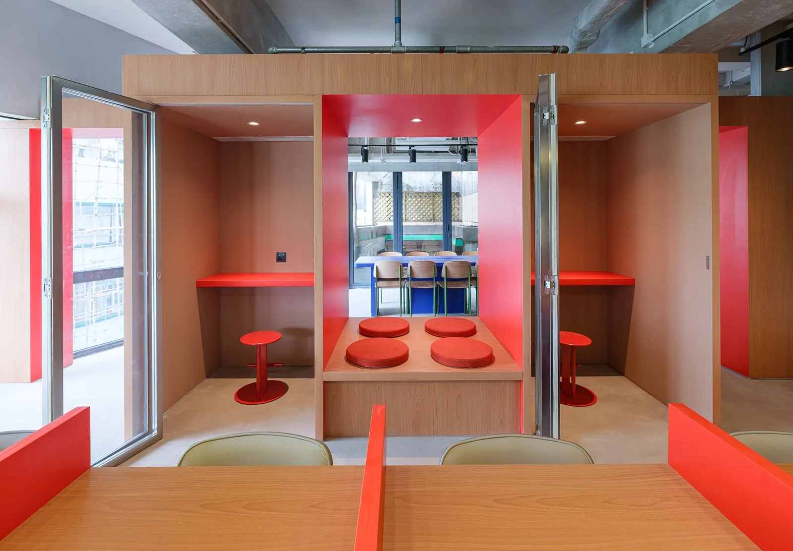 Study pods at Stride student co-living, Wong Chuk Hang, Hong Kong