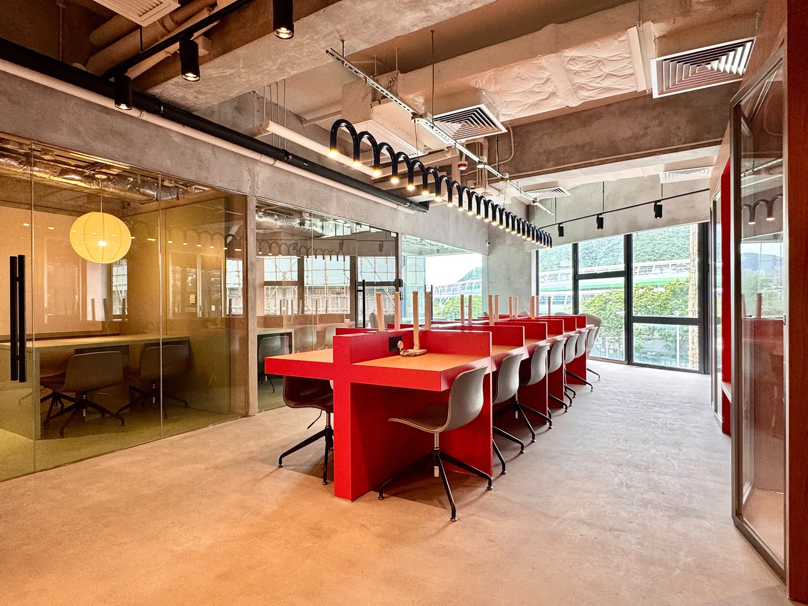 Study room at Stride student co-living, Wong Chuk Hang, Hong Kong